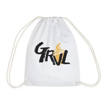 Fan de vélo, gravel, vtt - Sac de sport léger - blanc - Devant