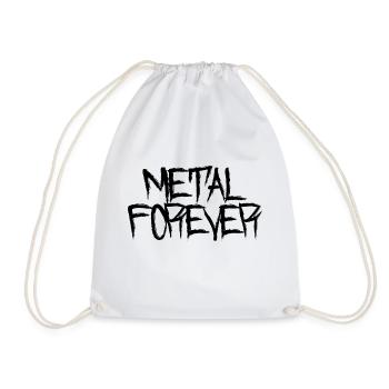 Metal Forever - Drawstring Bag - white - Front