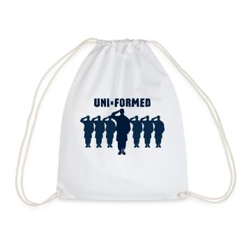 Uni-n-formed Uni-n-formiert - Drawstring Bag - white - Front