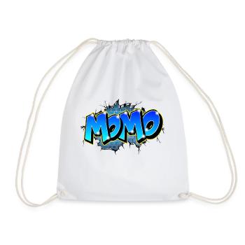 Graffiti First Name MOMO - Drawstring Bag - white - Front