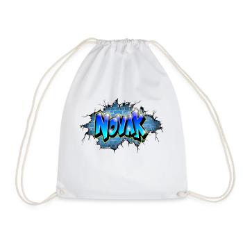 Novak Graffiti Name NOVAK - Sac de sport léger - blanc - Devant
