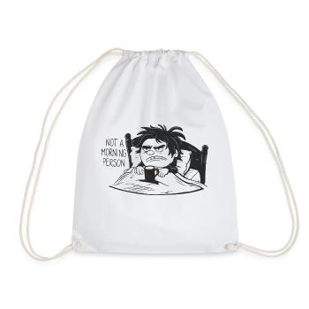 I'M NOT A MORNING PERSON - Drawstring Bag - white - Front