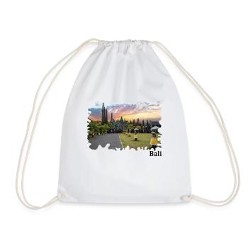 Bali Island of the Gods, Mother Temple - Pura Besakih - Drawstring Bag - white - Front