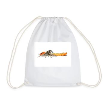 Springspinne Phidippus texanus jumping spider - Drawstring Bag - white - Front