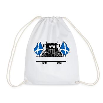 Tracteur deux drapeaux Ecosse et espace texte - Sac de sport léger - blanc - Devant