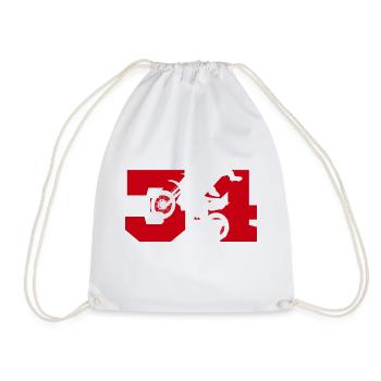 Moto 34 motard - Sac de sport léger - blanc - Devant