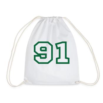 Number 91 Sport - Drawstring Bag - white - Front