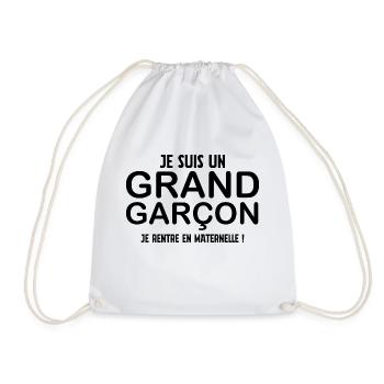I'm a big boy👦, I'm going to kindergarten! - Drawstring Bag - white - Front