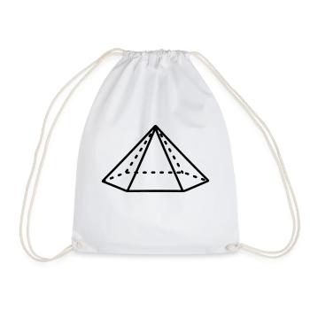 Pyramide hexagonale - Sac de sport léger - blanc - Devant