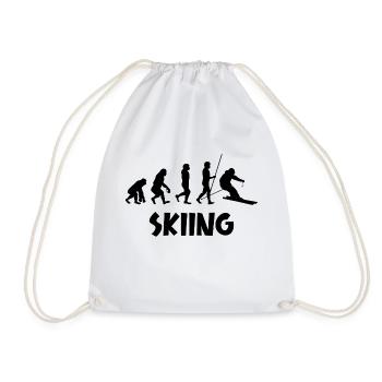 Skiing Ski motif for skiers Skiers - Drawstring Bag - white - Front