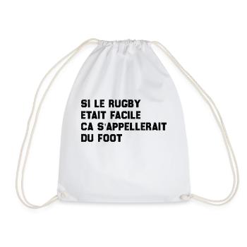 Wenn Rugby einfach wäre, würde man es Fußball nennen - Turnbeutel - Weiß - Vorne