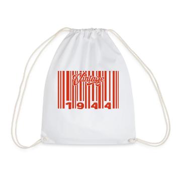 Jahrgang 1944 Jahrgang 1944 881 Jahre Barcode Jubiläen - Turnbeutel - Weiß - Vorne