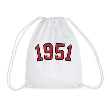Année de naissance sport 1951 - Sac de sport léger - blanc - Devant