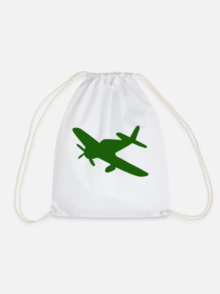 Flieger Fliegen - Turnbeutel - Weiß