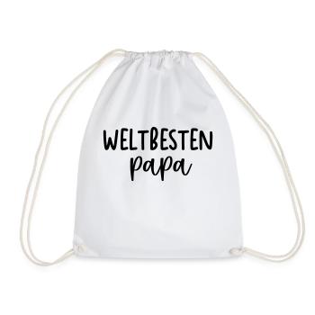 Papa Papi Vater Tochter Sohn Vatertag Männer Shirt - Turnbeutel - Weiß - Vorne
