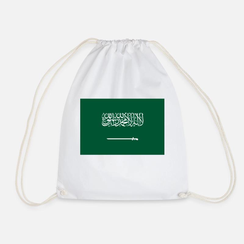 Saudi Arabia - Drawstring Bag - white