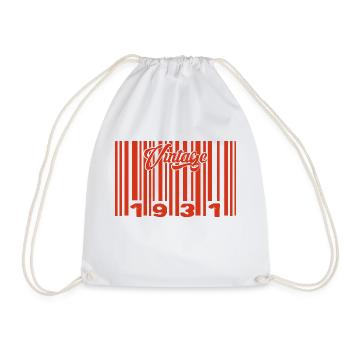vintage 1931 né en 1931 94 ans bar code anniversai - Sac de sport léger - blanc - Devant