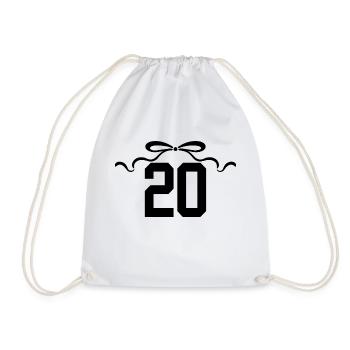 Numéro 20 noeud - 20e anniversaire - Sac de sport léger - blanc - Devant