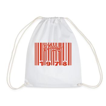 Jahrgang 1978 Geboren im Jahr 1978 47 Jahre alter Barcode Anniversai - Turnbeutel - Weiß - Vorne