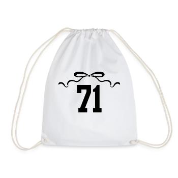 Numéro 71 noeud - 71e anniversaire - Sac de sport léger - blanc - Devant