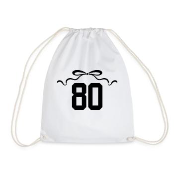 Numéro 80 noeud - 80e anniversaire - Sac de sport léger - blanc - Devant