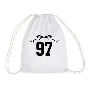 Numéro 97 noeud - 97e anniversaire - Sac de sport léger - blanc - Devant