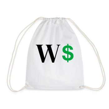 Buchstabe w Dollar - Turnbeutel - Weiß - Vorne