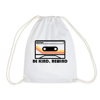 « Be Kind, Rewind » - Conception de 📼 bande - Sac de sport léger - blanc - Devant