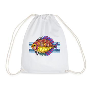 Poisson - Sac de sport léger - blanc - Devant
