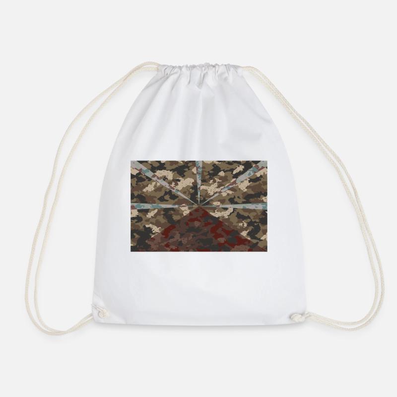 Reunion Flag - Drawstring Bag - white