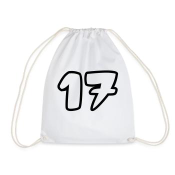 17 - Drawstring Bag - white - Front