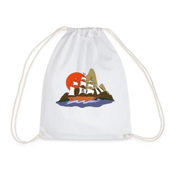 Sailing ship - Drawstring Bag - white - Front