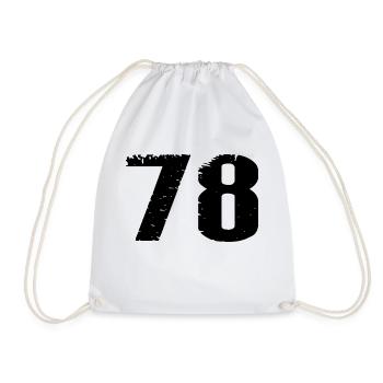 78 Number Jersey - Drawstring Bag - white - Front