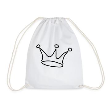 crown black - Turnbeutel - Weiß - Vorne