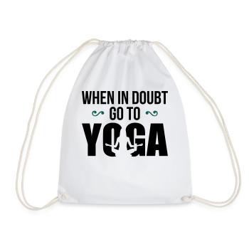 En cas de doute aller au yoga - drôle - drôle - Sac de sport léger - blanc - Devant