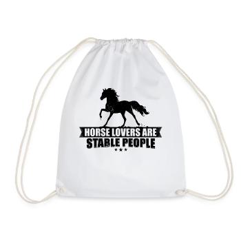 Horse lovers are stable people - Turnbeutel - Weiß - Vorne