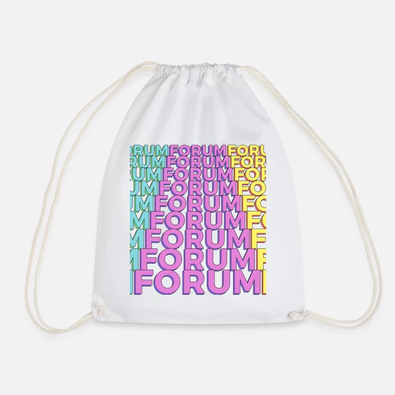Forum! (Radioresepsjonen) - Drawstring Bag - white