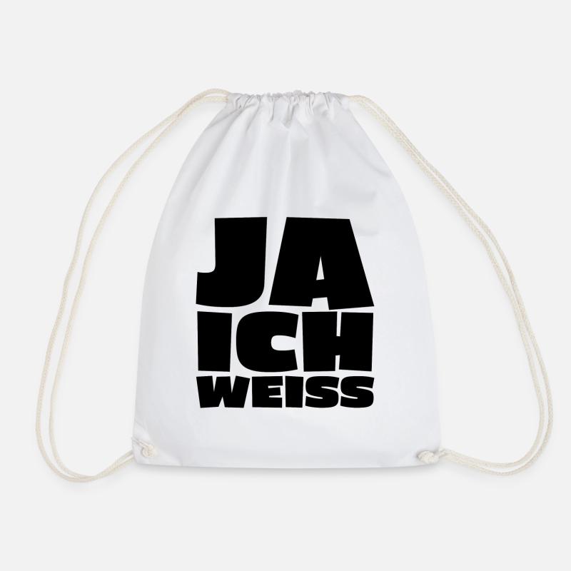 Ja ich weiss - Turnbeutel - Weiß