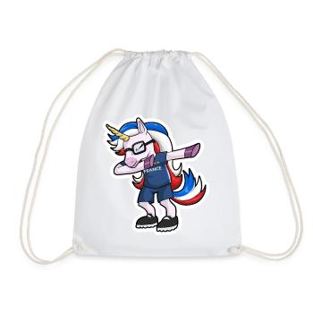 Licorne supporter équipe de france coupe du monde - Sac de sport léger - blanc - Devant
