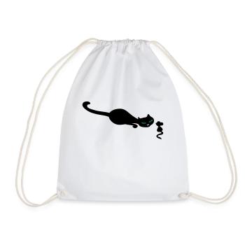 Chat rétro et la souris - Sac de sport léger - blanc - Devant