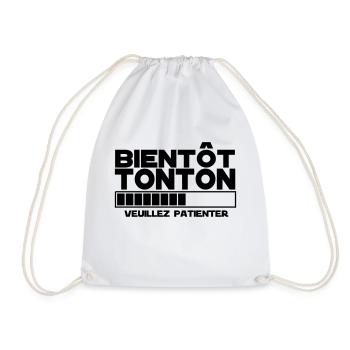 bientôt TONTON - Sac de sport léger - blanc - Devant