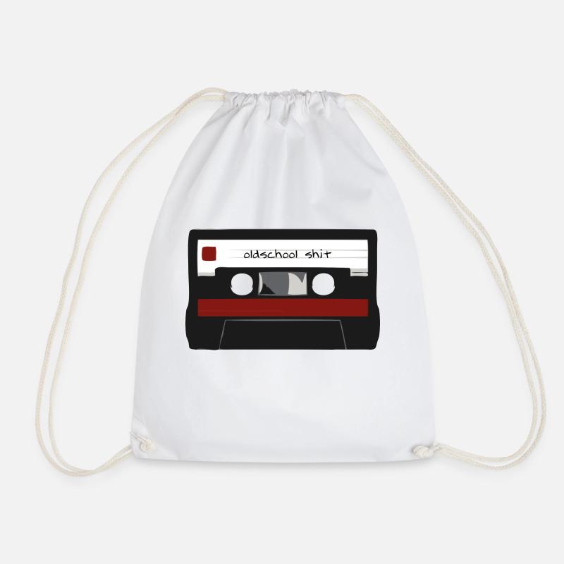 oldschool_shit - Drawstring Bag - white