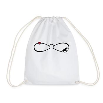 Infinity Symbol Friendships Horse 8 - Drawstring Bag - white - Front