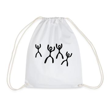 Dance Dancing Dancers - Drawstring Bag - white - Front