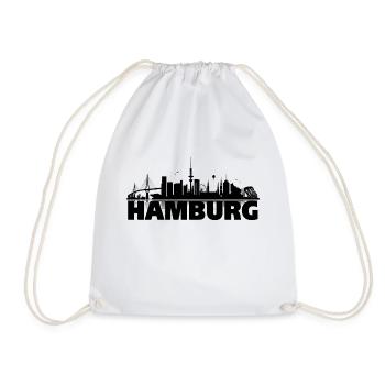 Hamburg 04 - Drawstring Bag - white - Front