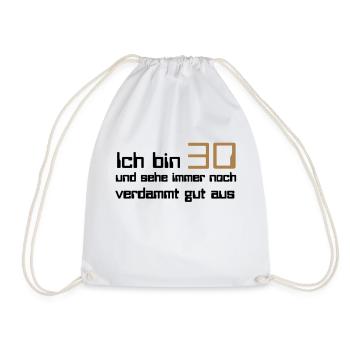 30 - Drawstring Bag - white - Front