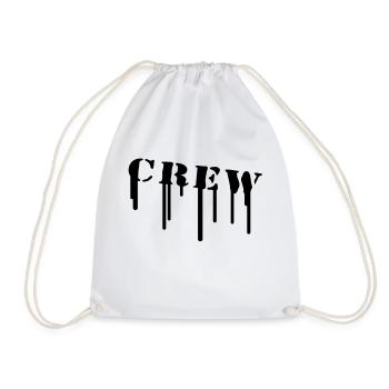 crew_paint - Drawstring Bag - white - Front