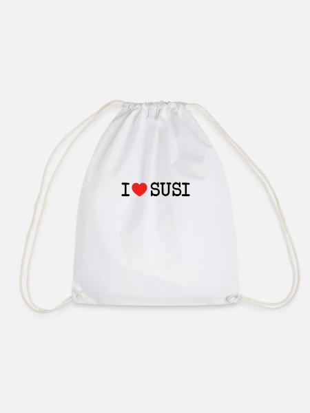 I love Susi - Turnbeutel - Weiß