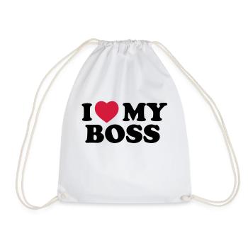 I love my boss - Sac de sport léger - blanc - Devant