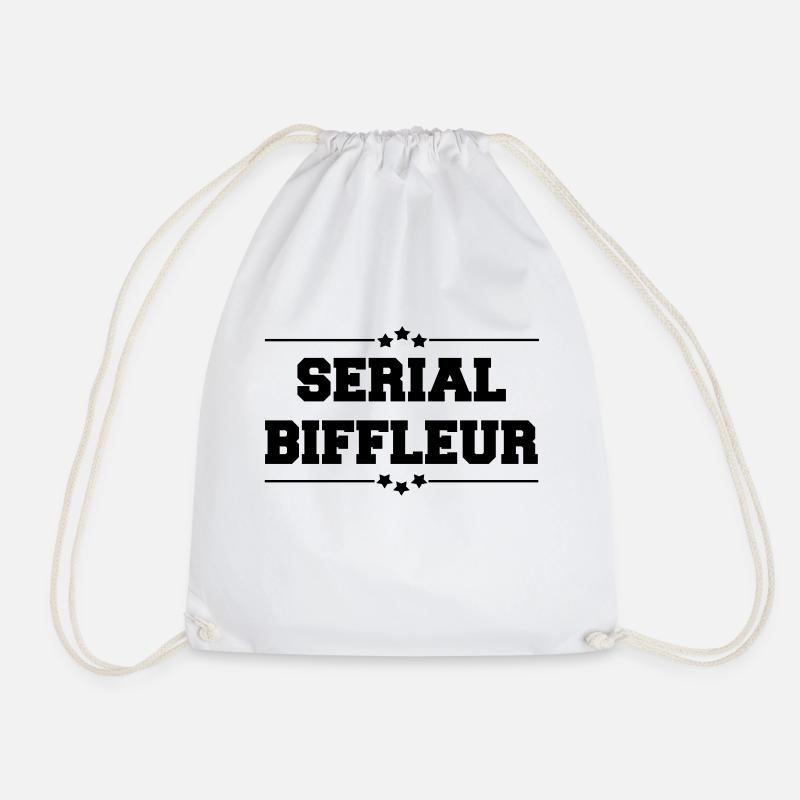 SERIAL BIFFLEUR - Drawstring Bag - white